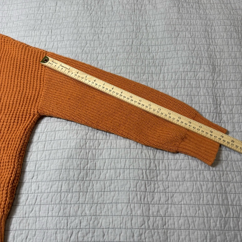 Sanctuary Sorry Not Sorry Waffle LS Knit Sweater Size Medium - Picture 8 of 9